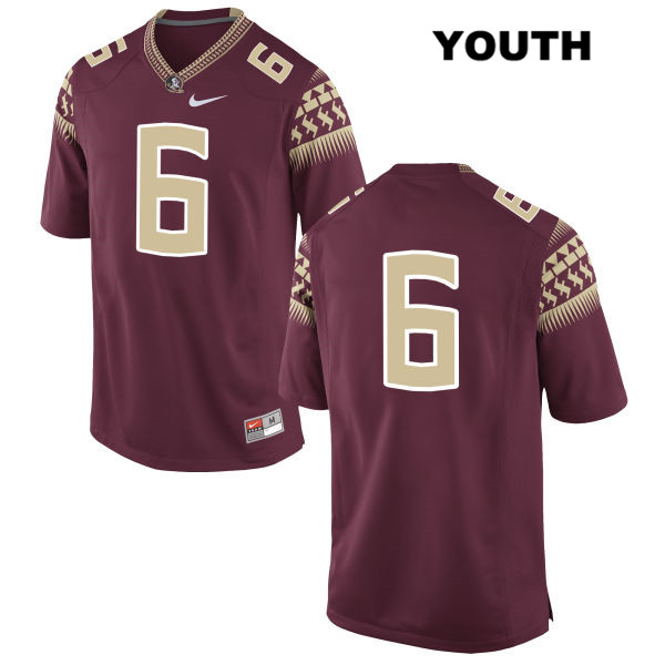 Youth NCAA Nike Florida State Seminoles #6 Tre Mckitty College No Name Red Stitched Authentic Football Jersey OVX6069JP